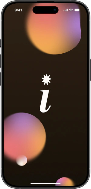 Sparki splash screen with the mark on a gradient