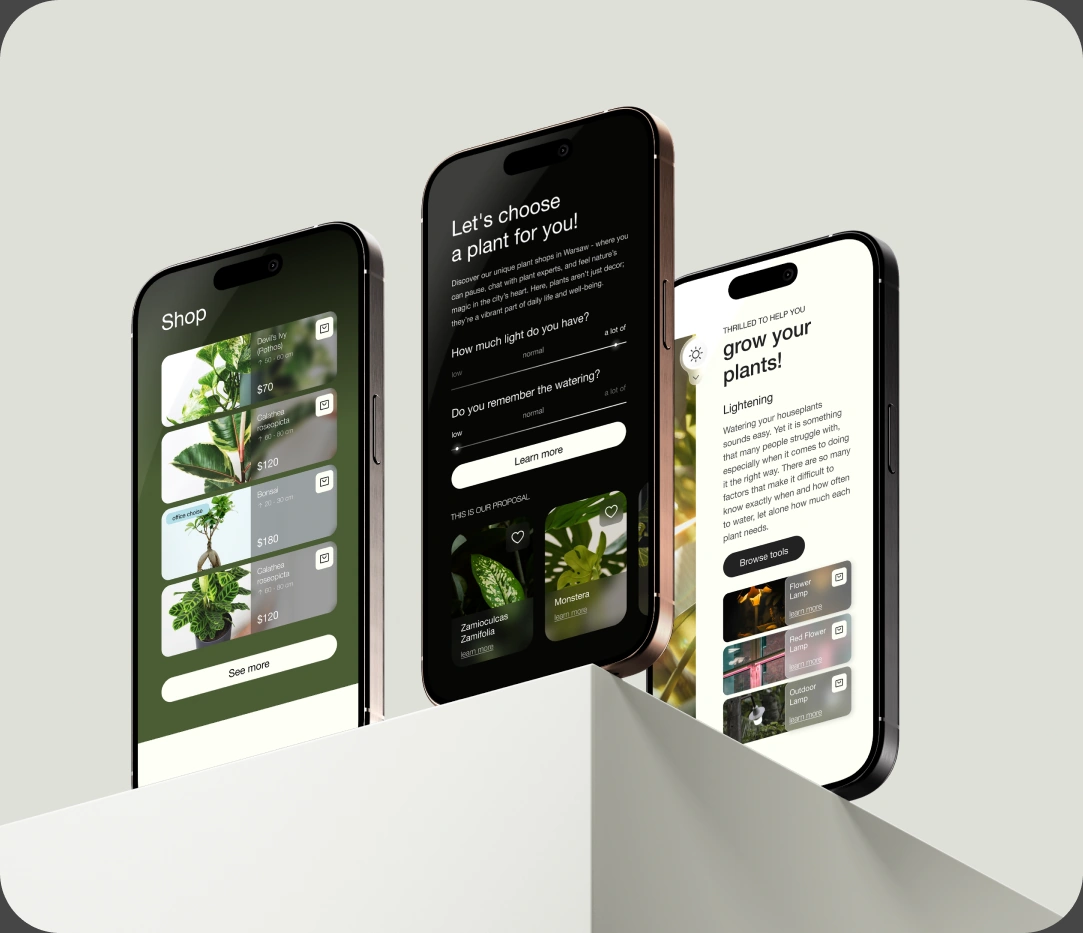 Grouse phone mockups