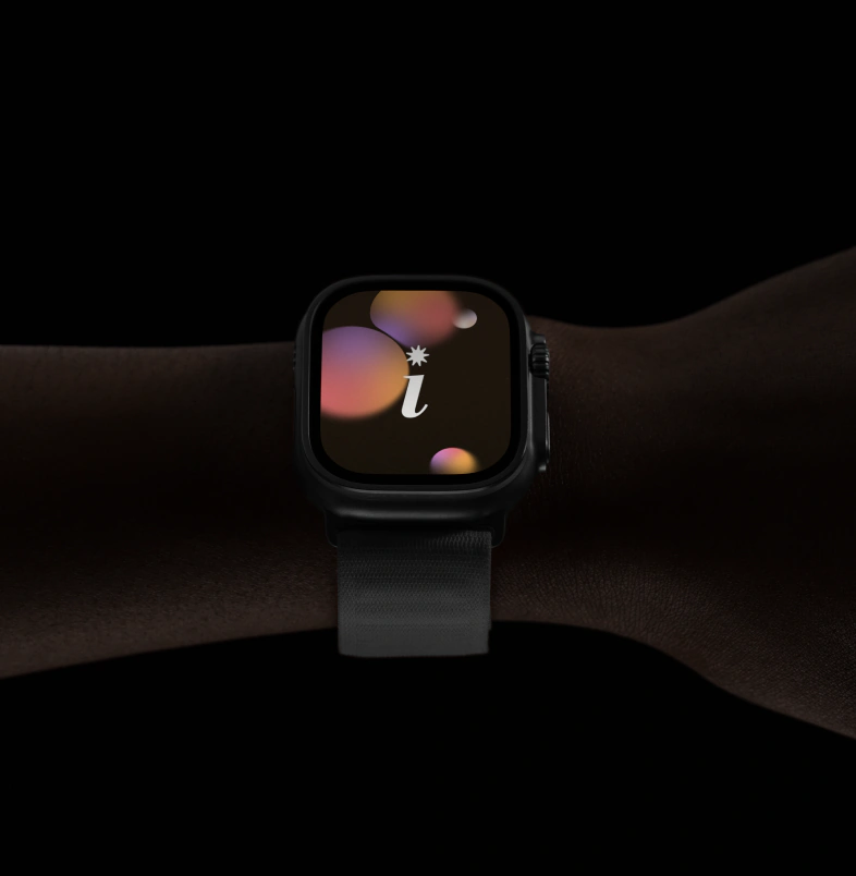 Sparki running on a watch face, worn on a wrist