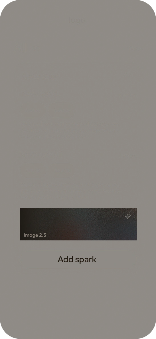 Expanded star with related sparks and tags