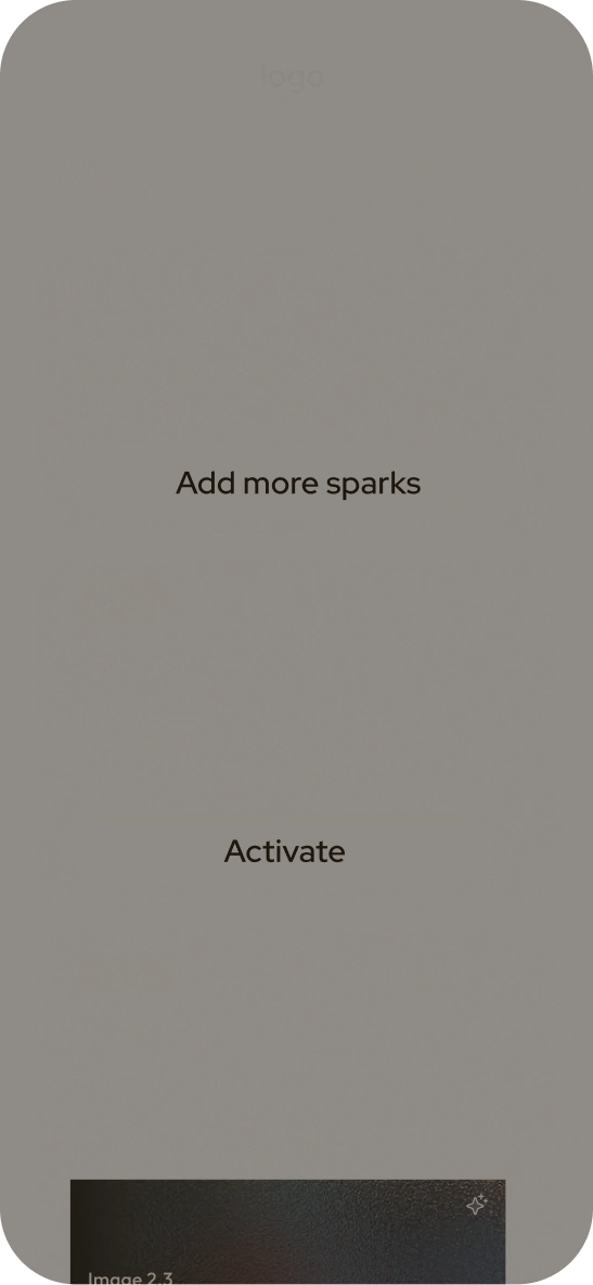 Filtered list of sparks grouped under a star