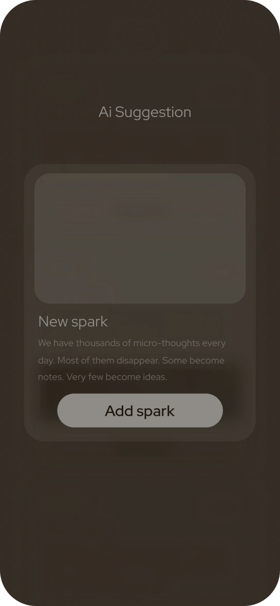 AI suggestion prompting a new spark